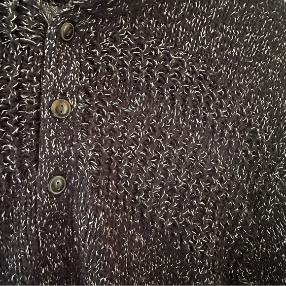 ROOTS OVERSIZED  SHAWL COLLAR  KNIT SWEATER WITH  1/4 BUTTON FRONT MENS SZ XL - Picture 4 of 10